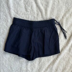 J. Crew Dark Wash Chambray Shorts with Elastic Waistband
